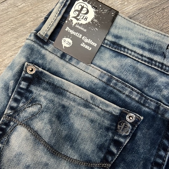 Project 18 NWT Booty lifting blue  jeans 28/9 Labella skinny ankle zipper unisex - Picture 8 of 16